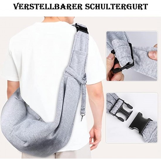 RNXSIB Dog Sling Adjustable Carry Strap, Dog Carry Bag, Dog Bag, Pets Up to 7.5 kg, Grey, for Small Dogs, Walks, Park Visits, Veterinary Clinic Visits, Public Transport RNXSIB Dog Sling Adjustable Carry Strap, Dog Carry Bag, Dog Bag, Pets Up to 7.5 kg, Grey, for Small Dogs, Walks, Park Visits, Veterinary Clinic Visits, Public Transport