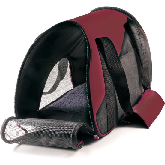 Record - Sporty Fabric Carrier for Dogs and Cats up to 6 kg. Bag for dogs with bag, shoulder strap and zip opening. Mesh sides for ventilation and visibility. Dimensions: 47 x 24 x Record - Sporty Fabric Carrier for Dogs and Cats up to 6 kg. Bag for dogs with bag, shoulder strap and zip opening. Mesh sides for ventilation and visibility. Dimensions: 47 x 24 x