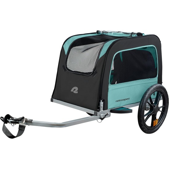 Retrospec Rover Hauler Bicycle Trailer for Small and Medium Dogs - Foldable Frame with 16" Wheels - Non-Slip Base and Internal Leas Pet Retrospec Rover Hauler Bicycle Trailer for Small and Medium Dogs - Foldable Frame with 16" Wheels - Non-Slip Base and Internal Leas Pet