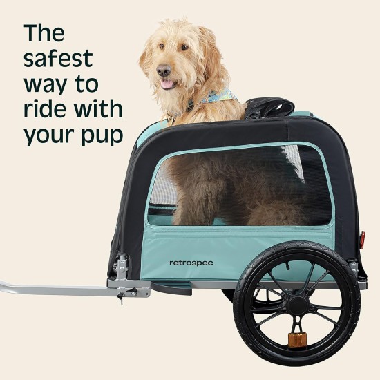 Retrospec Rover Hauler Bicycle Trailer for Small and Medium Dogs - Foldable Frame with 16" Wheels - Non-Slip Base and Internal Leas Pet Retrospec Rover Hauler Bicycle Trailer for Small and Medium Dogs - Foldable Frame with 16" Wheels - Non-Slip Base and Internal Leas Pet