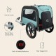 Retrospec Rover Hauler Bicycle Trailer for Small and Medium Dogs - Foldable Frame with 16" Wheels - Non-Slip Base and Internal Leas Pet Retrospec Rover Hauler Bicycle Trailer for Small and Medium Dogs - Foldable Frame with 16" Wheels - Non-Slip Base and Internal Leas Pet