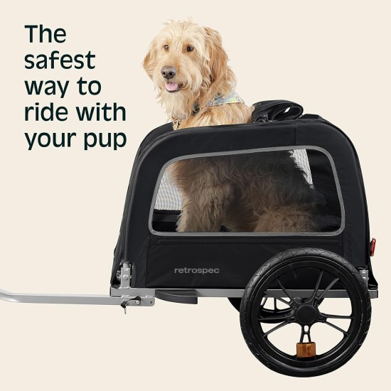 Retrospec Rover Hauler Bicycle Trailer for Small and Medium Dogs - Foldable Frame with 16" Wheels - Non-Slip Base and Internal Leas Pet Retrospec Rover Hauler Bicycle Trailer for Small and Medium Dogs - Foldable Frame with 16" Wheels - Non-Slip Base and Internal Leas Pet