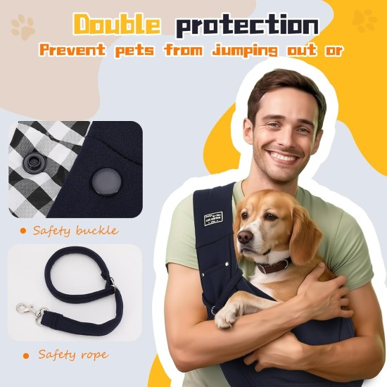 Reversibel Kleine Hundetragetasche bis 7KG Angenehm Tragetasche Hund Sicherer mit Karabiner Tragegurt Hunde Tragetuch Hunde Umhängetasche für Haustiere für Spaziergänge Aktivitäten im Freien Reversibel Kleine Hundetragetasche bis 7KG Angenehm Tragetasche Hund Sicherer mit Karabiner Tragegurt Hunde Tragetuch Hunde Umhängetasche für Haustiere für Spaziergänge Aktivitäten im Freien
