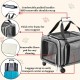 Ruff Life Premium Expandable Pet Carrier on Wheels, Double Sided Expandable Pet Carrier for Dogs and Cats, Extra Spacious Soft Lined, Grey