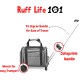Ruff Life Premium Expandable Pet Carrier on Wheels, Double Sided Expandable Pet Carrier for Dogs and Cats, Extra Spacious Soft Lined, Grey