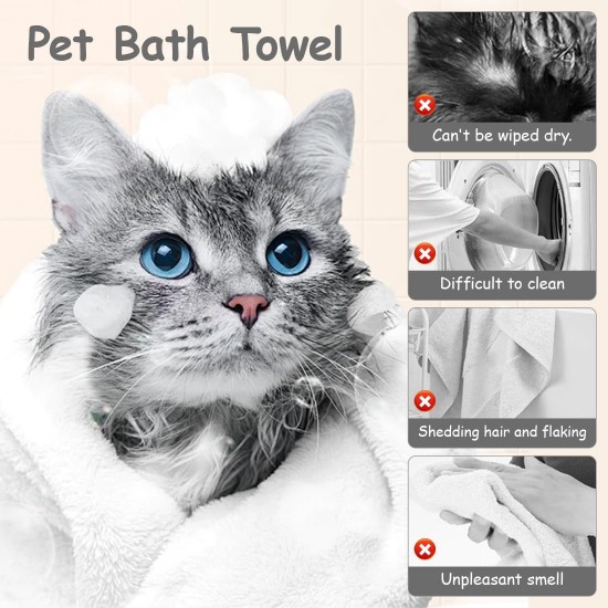 SGERUFZ 1 Pair Dog Towel 22 x 15 cm Dogs for Cats, Dogs or Other Pets Dog Towel Extra Absorbent Quick-Drying Pet Microfibre Towels with Embroidered Paws Grey SGERUFZ 1 Pair Dog Towel 22 x 15 cm Dogs for Cats, Dogs or Other Pets Dog Towel Extra Absorbent Quick-Drying Pet Microfibre Towels with Embroidered Paws Grey