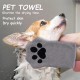 SGERUFZ 1 Pair Dog Towel 22 x 15 cm Dogs for Cats, Dogs or Other Pets Dog Towel Extra Absorbent Quick-Drying Pet Microfibre Towels with Embroidered Paws Grey SGERUFZ 1 Pair Dog Towel 22 x 15 cm Dogs for Cats, Dogs or Other Pets Dog Towel Extra Absorbent Quick-Drying Pet Microfibre Towels with Embroidered Paws Grey