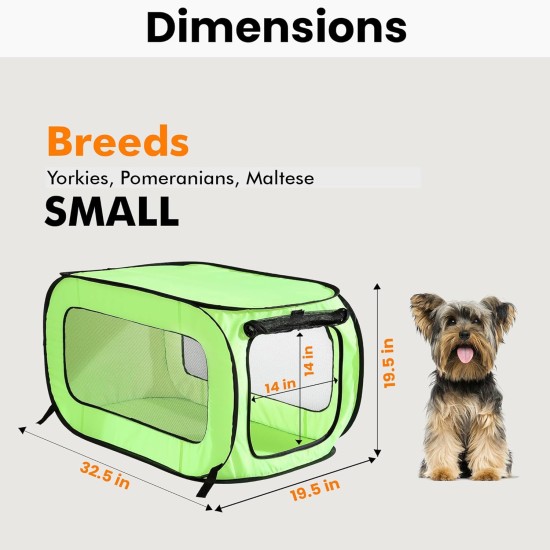 SOLPPK00GRN POP UP PET KENNEL, Green SOLPPK00GRN POP UP PET KENNEL, Green