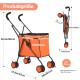 SURFOU Dog Buggy Foldable Dog Pushchair Up to Buggy Cat Trolley Small Foldable Cat Push Trolley Dog Stroller Cat Buggy for Outdoor Pet Dog Buggy Pet Trolley Orange SURFOU Dog Buggy Foldable Dog Pushchair Up to Buggy Cat Trolley Small Foldable Cat Push Trolley Dog Stroller Cat Buggy for Outdoor Pet Dog Buggy Pet Trolley Orange