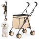 SURFOU Dog Buggy Foldable Dog Pushchair Up to Buggy Cat Trolley Small Foldable Cat Push Trolley Dog Stroller Cat Buggy for Outdoor Pet Dog Buggy Pet Trolley Khaki SURFOU Dog Buggy Foldable Dog Pushchair Up to Buggy Cat Trolley Small Foldable Cat Push Trolley Dog Stroller Cat Buggy for Outdoor Pet Dog Buggy Pet Trolley Khaki