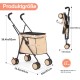 SURFOU Dog Buggy Foldable Dog Pushchair Up to Buggy Cat Trolley Small Foldable Cat Push Trolley Dog Stroller Cat Buggy for Outdoor Pet Dog Buggy Pet Trolley Khaki SURFOU Dog Buggy Foldable Dog Pushchair Up to Buggy Cat Trolley Small Foldable Cat Push Trolley Dog Stroller Cat Buggy for Outdoor Pet Dog Buggy Pet Trolley Khaki