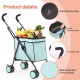 SURFOU Dog Buggy Foldable Dog Pushchair Up to Buggy Cat Trolley Small Foldable Cat Push Trolley Dog Stroller Cat Buggy for Outdoor Pet Dog Buggy Pet Pram Teal Green SURFOU Dog Buggy Foldable Dog Pushchair Up to Buggy Cat Trolley Small Foldable Cat Push Trolley Dog Stroller Cat Buggy for Outdoor Pet Dog Buggy Pet Pram Teal Green