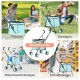 SURFOU Dog Buggy Foldable Dog Pushchair Up to Buggy Cat Trolley Small Foldable Cat Push Trolley Dog Stroller Cat Buggy for Outdoor Pet Dog Buggy Pet Pram Teal Green SURFOU Dog Buggy Foldable Dog Pushchair Up to Buggy Cat Trolley Small Foldable Cat Push Trolley Dog Stroller Cat Buggy for Outdoor Pet Dog Buggy Pet Pram Teal Green