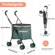 SURFOU Dog Buggy Foldable Dog Pushchair Up to Buggy Cat Trolley Small Foldable Cat Push Trolley Dog Stroller Cat Buggy for Outdoor Pet Dog Buggy Pet Trolley Dark Green SURFOU Dog Buggy Foldable Dog Pushchair Up to Buggy Cat Trolley Small Foldable Cat Push Trolley Dog Stroller Cat Buggy for Outdoor Pet Dog Buggy Pet Trolley Dark Green
