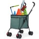 SURFOU Dog Buggy Foldable Dog Pushchair Up to Buggy Cat Trolley Small Foldable Cat Push Trolley Dog Stroller Cat Buggy for Outdoor Pet Dog Buggy Pet Trolley Dark Green SURFOU Dog Buggy Foldable Dog Pushchair Up to Buggy Cat Trolley Small Foldable Cat Push Trolley Dog Stroller Cat Buggy for Outdoor Pet Dog Buggy Pet Trolley Dark Green