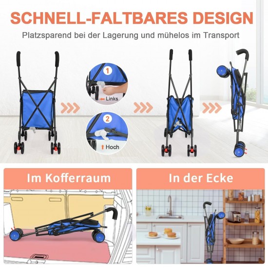 SURFOU Dog Buggy Foldable Dog Pushchair Up to Buggy Cat Trolley Small Foldable Cat Push Trolley Dog Stroller Cat Buggy for Outdoor Pet Dog Buggy Pet Pram Blue SURFOU Dog Buggy Foldable Dog Pushchair Up to Buggy Cat Trolley Small Foldable Cat Push Trolley Dog Stroller Cat Buggy for Outdoor Pet Dog Buggy Pet Pram Blue