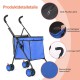 SURFOU Dog Buggy Foldable Dog Pushchair Up to Buggy Cat Trolley Small Foldable Cat Push Trolley Dog Stroller Cat Buggy for Outdoor Pet Dog Buggy Pet Pram Blue SURFOU Dog Buggy Foldable Dog Pushchair Up to Buggy Cat Trolley Small Foldable Cat Push Trolley Dog Stroller Cat Buggy for Outdoor Pet Dog Buggy Pet Pram Blue