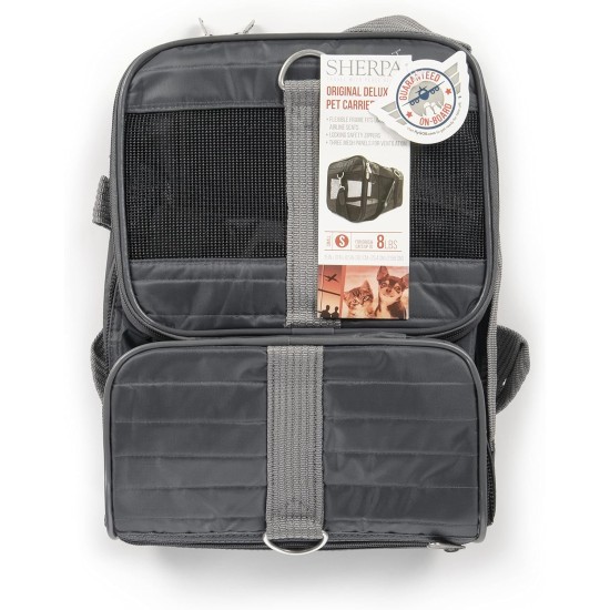 Sherpa Genuine Deluxe Pet Carrier - Airline Approved and Guaranteed on Board - Charcoal Grey, Medium Sherpa Genuine Deluxe Pet Carrier - Airline Approved and Guaranteed on Board - Charcoal Grey, Medium