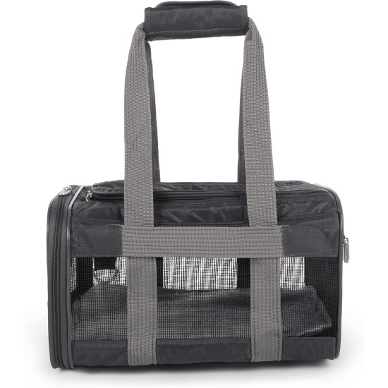 Sherpa Genuine Deluxe Pet Carrier - Airline Approved and Guaranteed on Board - Charcoal Grey, Small Sherpa Genuine Deluxe Pet Carrier - Airline Approved and Guaranteed on Board - Charcoal Grey, Small
