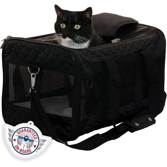 Sherpa Genuine Deluxe Pet Carrier - Airline Approved and Guaranteed on Board - Charcoal Grey, Small Sherpa Genuine Deluxe Pet Carrier - Airline Approved and Guaranteed on Board - Charcoal Grey, Small