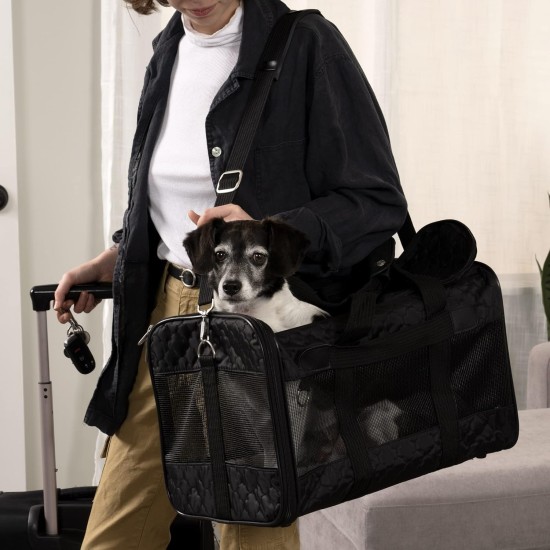 Sherpa Genuine Deluxe Pet Carrier - Airline Approved and Guaranteed on Board - Charcoal Grey, Small Sherpa Genuine Deluxe Pet Carrier - Airline Approved and Guaranteed on Board - Charcoal Grey, Small