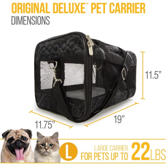 Sherpa Genuine Deluxe Pet Carrier - Airline Approved and Guaranteed on Board - Charcoal Grey, Small Sherpa Genuine Deluxe Pet Carrier - Airline Approved and Guaranteed on Board - Charcoal Grey, Small