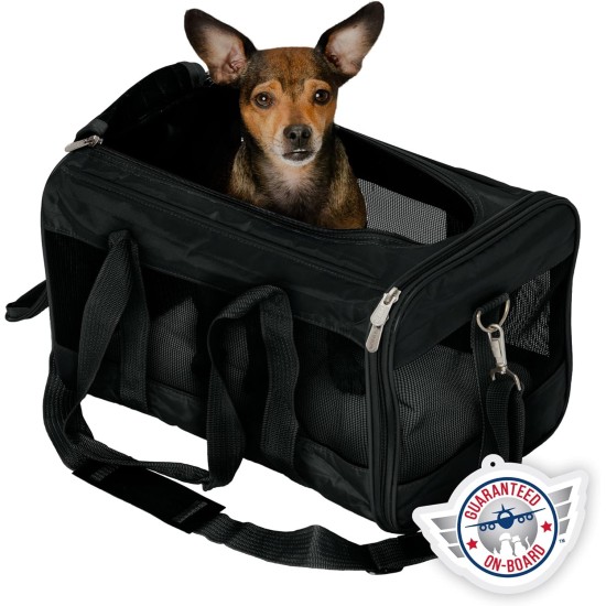 Sherpa Genuine Deluxe Pet Carrier - Airline Approved and Guaranteed on Board - Charcoal Grey, Small Sherpa Genuine Deluxe Pet Carrier - Airline Approved and Guaranteed on Board - Charcoal Grey, Small