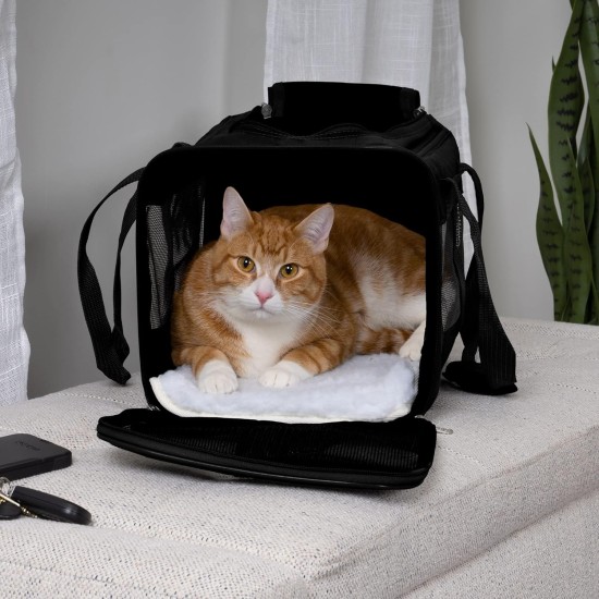 Sherpa Genuine Deluxe Pet Carrier - Airline Approved and Guaranteed on Board - Charcoal Grey, Small Sherpa Genuine Deluxe Pet Carrier - Airline Approved and Guaranteed on Board - Charcoal Grey, Small