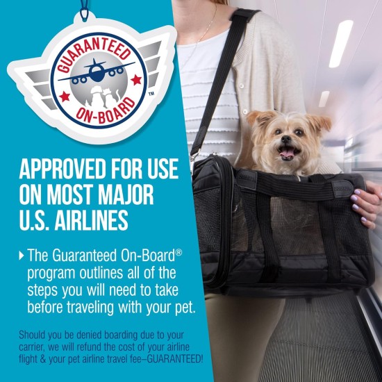 Sherpa Genuine Deluxe Pet Carrier - Airline Approved and Guaranteed on Board - Charcoal Grey, Small Sherpa Genuine Deluxe Pet Carrier - Airline Approved and Guaranteed on Board - Charcoal Grey, Small