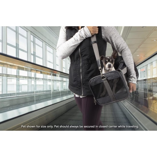 Sherpa Genuine Deluxe Pet Carrier - Airline Approved and Guaranteed on Board - Charcoal Grey, Small Sherpa Genuine Deluxe Pet Carrier - Airline Approved and Guaranteed on Board - Charcoal Grey, Small