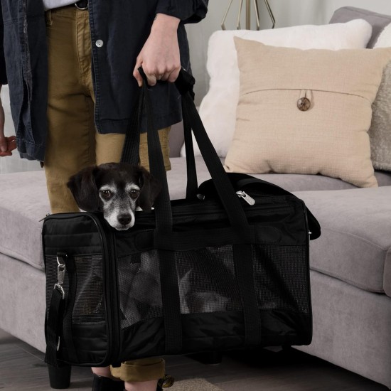 Sherpa Genuine Deluxe Pet Carrier - Airline Approved and Guaranteed on Board - Charcoal Grey, Small Sherpa Genuine Deluxe Pet Carrier - Airline Approved and Guaranteed on Board - Charcoal Grey, Small