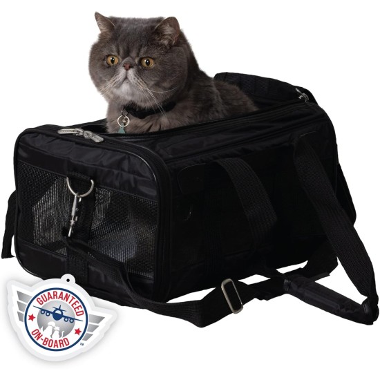 Sherpa Genuine Deluxe Pet Carrier - Airline Approved and Guaranteed on Board - Charcoal Grey, Small Sherpa Genuine Deluxe Pet Carrier - Airline Approved and Guaranteed on Board - Charcoal Grey, Small