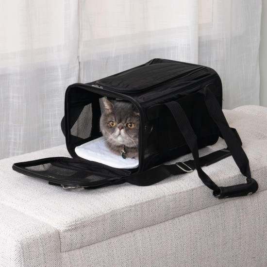 Sherpa Genuine Deluxe Pet Carrier - Airline Approved and Guaranteed on Board - Charcoal Grey, Small Sherpa Genuine Deluxe Pet Carrier - Airline Approved and Guaranteed on Board - Charcoal Grey, Small