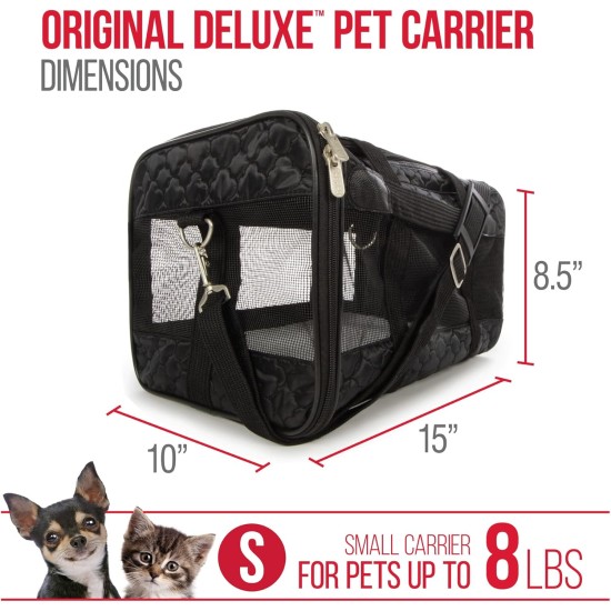 Sherpa Genuine Deluxe Pet Carrier - Airline Approved and Guaranteed on Board - Charcoal Grey, Small Sherpa Genuine Deluxe Pet Carrier - Airline Approved and Guaranteed on Board - Charcoal Grey, Small
