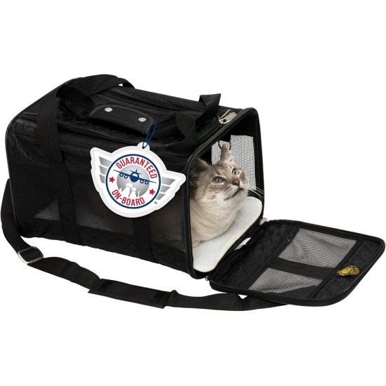Sherpa Genuine Deluxe Pet Carrier - Airline Approved and Guaranteed on Board - Charcoal Grey, Small Sherpa Genuine Deluxe Pet Carrier - Airline Approved and Guaranteed on Board - Charcoal Grey, Small