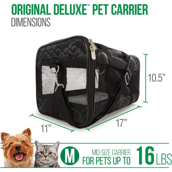 Sherpa Genuine Deluxe Pet Carrier - Airline Approved and Guaranteed on Board - Charcoal Grey, Small Sherpa Genuine Deluxe Pet Carrier - Airline Approved and Guaranteed on Board - Charcoal Grey, Small