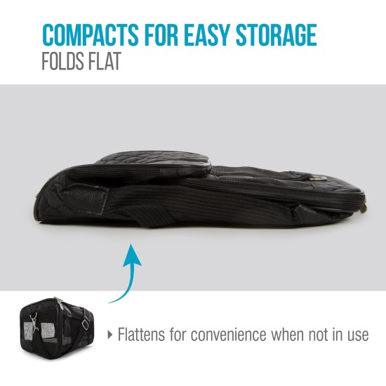 Sherpa Genuine Deluxe Pet Carrier - Airline Approved and Guaranteed on Board - Charcoal Grey, Small Sherpa Genuine Deluxe Pet Carrier - Airline Approved and Guaranteed on Board - Charcoal Grey, Small