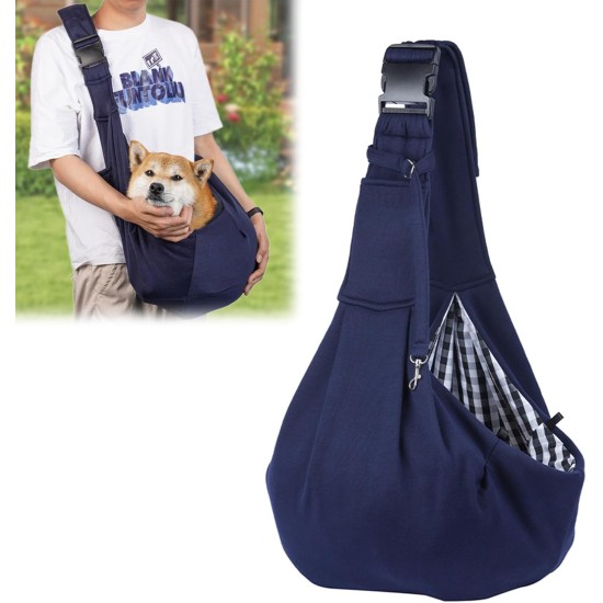 Shoulder Bag for Pets, Adjustable Pet Sling for Dogs, Reversible Small Dog Carrier up to 7 kg, Dog Carry Bag for Walks and Outdoor Activities (Dark Blue) Shoulder Bag for Pets, Adjustable Pet Sling for Dogs, Reversible Small Dog Carrier up to 7 kg, Dog Carry Bag for Walks and Outdoor Activities (Dark Blue)
