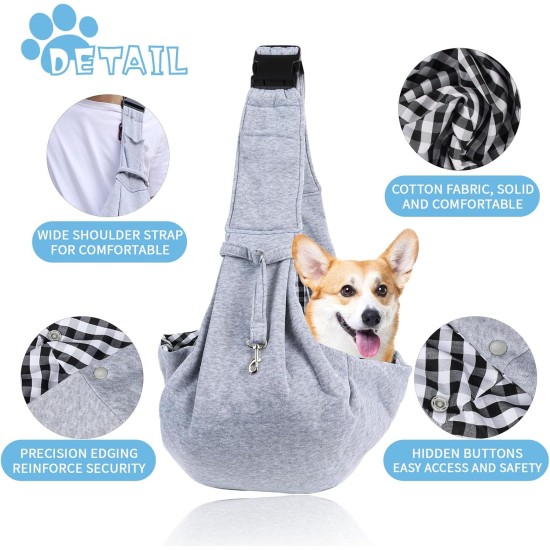Shoulder Bag for Pets, Adjustable Pet Sling for Dogs, Reversible Small Dog Carrier up to 7 kg, Dog Carry Bag for Walks and Outdoor Activities (Dark Blue) Shoulder Bag for Pets, Adjustable Pet Sling for Dogs, Reversible Small Dog Carrier up to 7 kg, Dog Carry Bag for Walks and Outdoor Activities (Dark Blue)