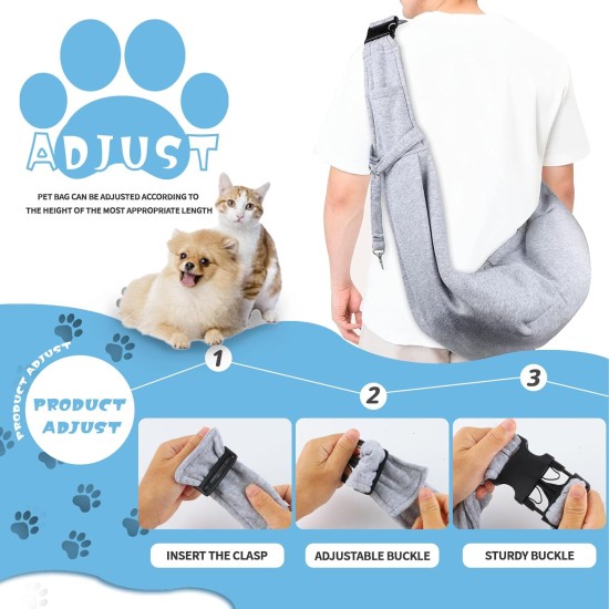 Shoulder Bag for Pets, Adjustable Pet Sling for Dogs, Reversible Small Dog Carrier up to 7 kg, Dog Carry Bag for Walks and Outdoor Activities (Dark Blue) Shoulder Bag for Pets, Adjustable Pet Sling for Dogs, Reversible Small Dog Carrier up to 7 kg, Dog Carry Bag for Walks and Outdoor Activities (Dark Blue)