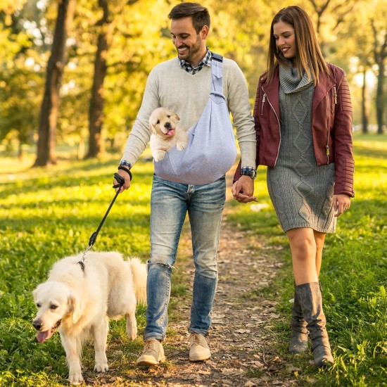 Shoulder Bag for Pets, Adjustable Pet Sling for Dogs, Reversible Small Dog Carrier up to 7 kg, Dog Carry Bag for Walks and Outdoor Activities (Dark Blue) Shoulder Bag for Pets, Adjustable Pet Sling for Dogs, Reversible Small Dog Carrier up to 7 kg, Dog Carry Bag for Walks and Outdoor Activities (Dark Blue)