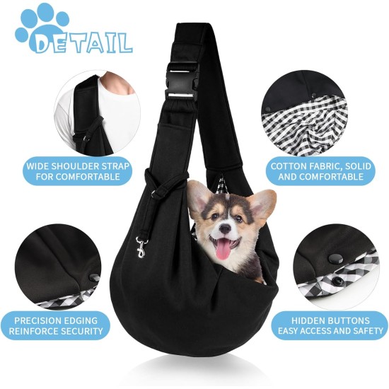Shoulder Bag for Pets, Adjustable Pet Sling for Dogs, Reversible Small Dog Carrier up to 7 kg, Dog Carry Bag for Walks and Outdoor Activities (Dark Blue) Shoulder Bag for Pets, Adjustable Pet Sling for Dogs, Reversible Small Dog Carrier up to 7 kg, Dog Carry Bag for Walks and Outdoor Activities (Dark Blue)