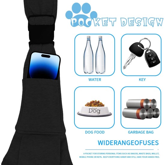 Shoulder Bag for Pets, Adjustable Pet Sling for Dogs, Reversible Small Dog Carrier up to 7 kg, Dog Carry Bag for Walks and Outdoor Activities (Dark Blue) Shoulder Bag for Pets, Adjustable Pet Sling for Dogs, Reversible Small Dog Carrier up to 7 kg, Dog Carry Bag for Walks and Outdoor Activities (Dark Blue)