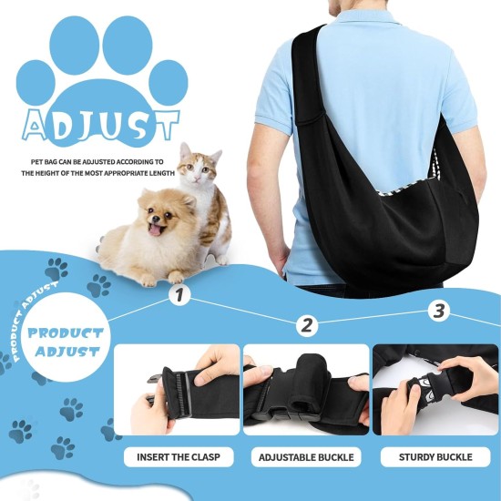 Shoulder Bag for Pets, Adjustable Pet Sling for Dogs, Reversible Small Dog Carrier up to 7 kg, Dog Carry Bag for Walks and Outdoor Activities (Dark Blue) Shoulder Bag for Pets, Adjustable Pet Sling for Dogs, Reversible Small Dog Carrier up to 7 kg, Dog Carry Bag for Walks and Outdoor Activities (Dark Blue)