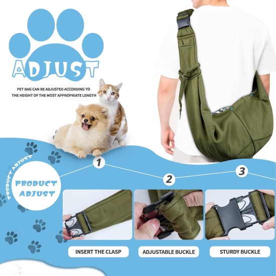 Shoulder Bag for Pets, Adjustable Pet Sling for Dogs, Reversible Small Dog Carrier up to 7 kg, Dog Carry Bag for Walks and Outdoor Activities (Dark Blue) Shoulder Bag for Pets, Adjustable Pet Sling for Dogs, Reversible Small Dog Carrier up to 7 kg, Dog Carry Bag for Walks and Outdoor Activities (Dark Blue)