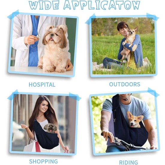 Shoulder Bag for Pets, Adjustable Pet Sling for Dogs, Reversible Small Dog Carrier up to 7 kg, Dog Carry Bag for Walks and Outdoor Activities (Dark Blue) Shoulder Bag for Pets, Adjustable Pet Sling for Dogs, Reversible Small Dog Carrier up to 7 kg, Dog Carry Bag for Walks and Outdoor Activities (Dark Blue)