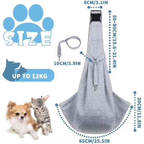 Shoulder Bag for Pets, Adjustable Pet Sling for Dogs, Reversible Small Dog Carrier up to 7 kg, Dog Carry Bag for Walks and Outdoor Activities (Dark Blue) Shoulder Bag for Pets, Adjustable Pet Sling for Dogs, Reversible Small Dog Carrier up to 7 kg, Dog Carry Bag for Walks and Outdoor Activities (Dark Blue)