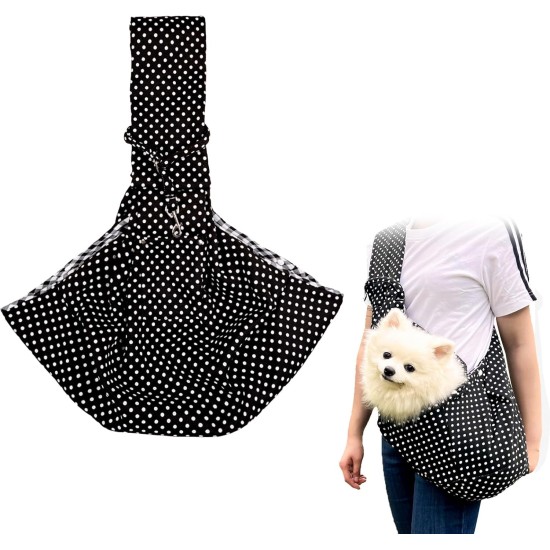 Sling Dog Carrier Sling Dog Bag Dog Bag for Hanging (Weight No More than 7.5 kg) Carrying Strap for Small Dogs for Outdoor Walks, Black Sling Dog Carrier Sling Dog Bag Dog Bag for Hanging (Weight No More than 7.5 kg) Carrying Strap for Small Dogs for Outdoor Walks, Black