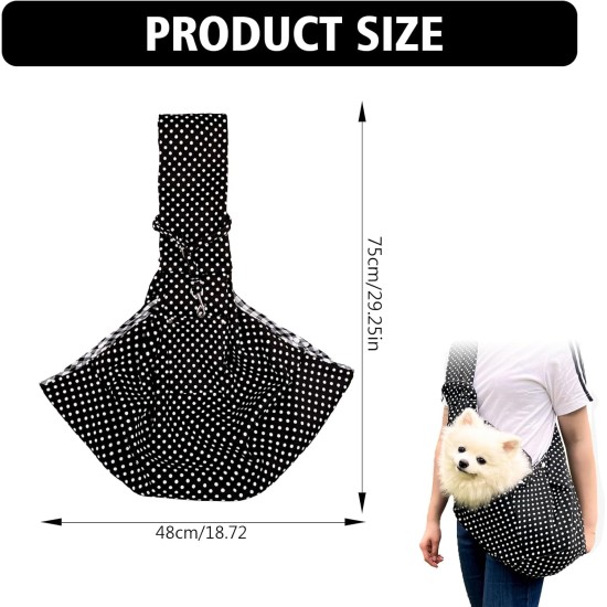 Sling Dog Carrier Sling Dog Bag Dog Bag for Hanging (Weight No More than 7.5 kg) Carrying Strap for Small Dogs for Outdoor Walks, Black Sling Dog Carrier Sling Dog Bag Dog Bag for Hanging (Weight No More than 7.5 kg) Carrying Strap for Small Dogs for Outdoor Walks, Black