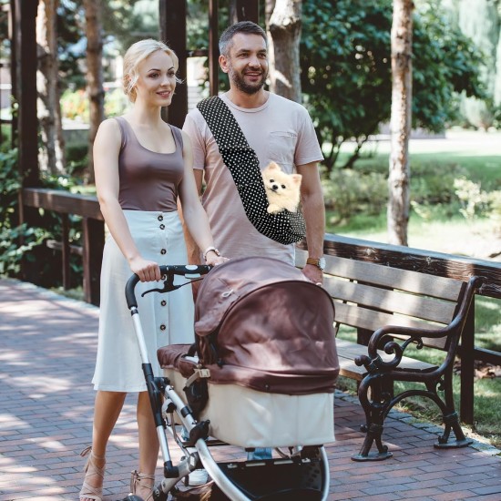 Sling Dog Carrier Sling Dog Bag Dog Bag for Hanging (Weight No More than 7.5 kg) Carrying Strap for Small Dogs for Outdoor Walks, Black Sling Dog Carrier Sling Dog Bag Dog Bag for Hanging (Weight No More than 7.5 kg) Carrying Strap for Small Dogs for Outdoor Walks, Black
